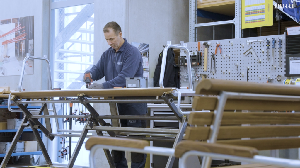 Bench production scenes